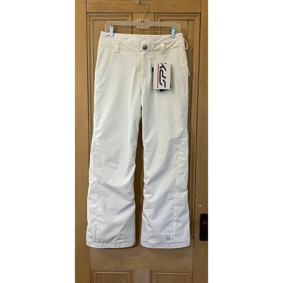 Spyder Girls Vixen Kyd's Snowboarding Ski Thinsulate Pants Size 18 White FA NWT - Picture 2 of 12